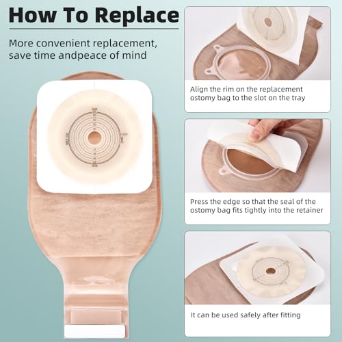 Rainlotus 21 pcs ostomy Supplies colostomy Bags- Rainlotus Two Piece Ostomy Drainable Pouches with Closure,Cut-to-Fit for Ileostomy Stoma Care(15pcs Bags+6pcs Barrier) - Image 5