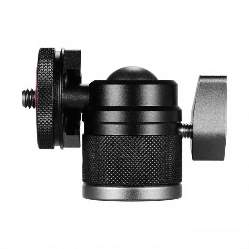 Mini Ball Head: 360° Swivel Aluminum Alloy Compact Size - Dual Use Quick Release Lock Tripod Ball Head for Camera Tripod Selfie Stick Monopod - Image 4