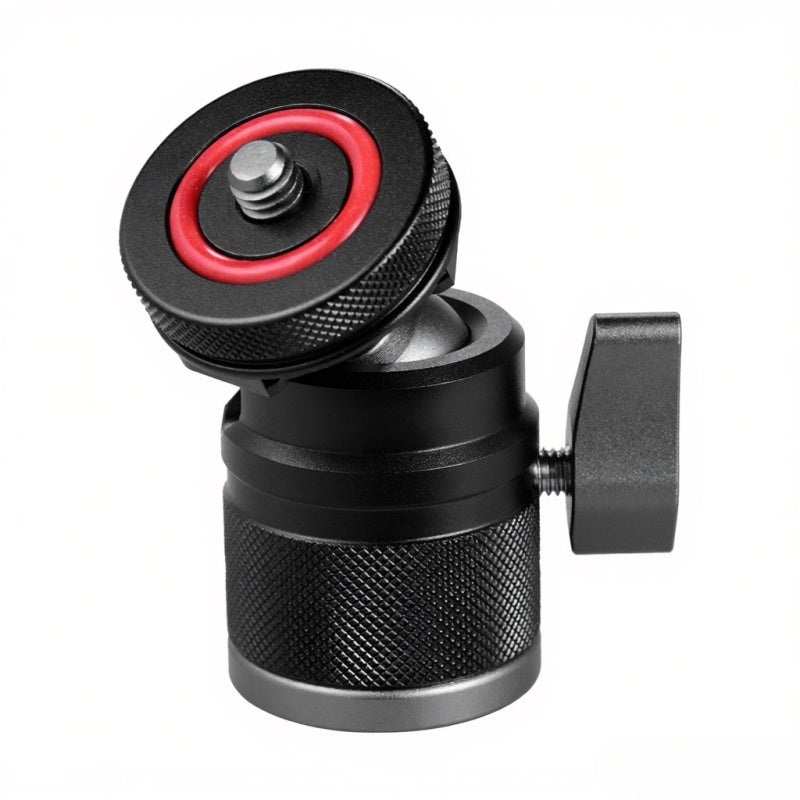 Mini Ball Head: 360° Swivel Aluminum Alloy Compact Size - Dual Use Quick Release Lock Tripod Ball Head for Camera Tripod Selfie Stick Monopod - Image 1