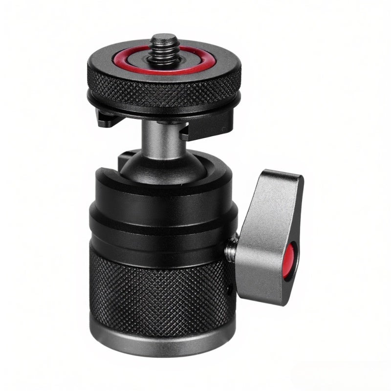 Mini Ball Head: 360° Swivel Aluminum Alloy Compact Size - Dual Use Quick Release Lock Tripod Ball Head for Camera Tripod Selfie Stick Monopod - Image 5