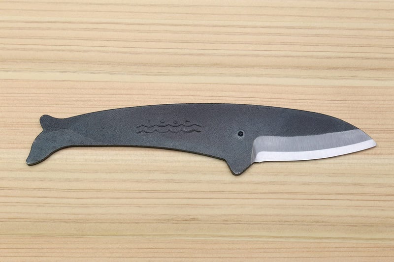 Yoshihiro Shiroko High Carbon Steel Kurouchi KUJIRA Whale Japanese Utility Knife (Type D) Made in Japan - Image 2