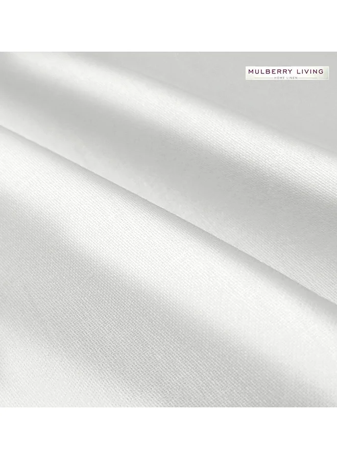 MULBERRY LIVING Polyester Queen Fitted Bedsheet Set-300 TC Silken Berry Art Silk Satin. 1 Sheet 160x200x30 cm / 2 Pillow Covers: 50x75 cm -Silver grey