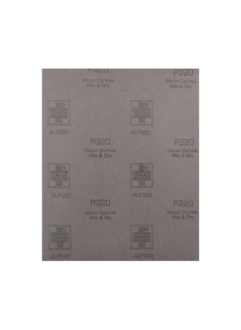 Taparia Taparia 9 X 11 Silicon Carbide Wet Or Dry Emery Sheet Grit 320 Pack Of 10 Alp 320  - Image 3