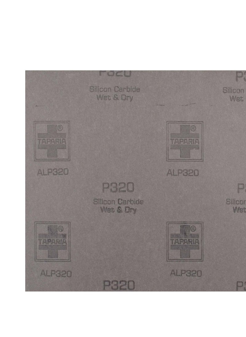 Taparia Taparia 9 X 11 Silicon Carbide Wet Or Dry Emery Sheet Grit 320 Pack Of 10 Alp 320  - Image 5