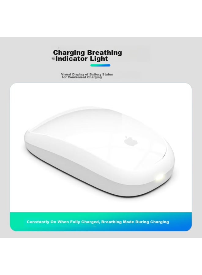 Mryc Apple Magic Mouse Wireless Charging Pad, Ergonomic Design, Optimized For Comfort, Palm Rest, Wrist Support, Magnetic Base, For Macbook, White - Image 4
