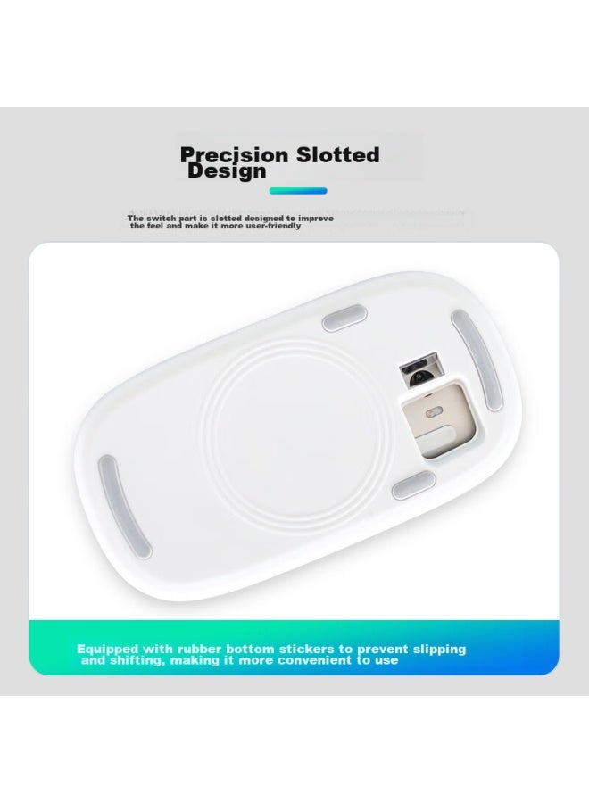Mryc Apple Magic Mouse Wireless Charging Pad, Ergonomic Design, Optimized For Comfort, Palm Rest, Wrist Support, Magnetic Base, For Macbook, White - Image 5