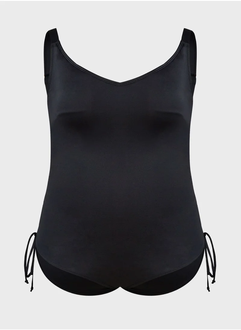 Cotton On Curve High Leg Tie Detail Swimsuit