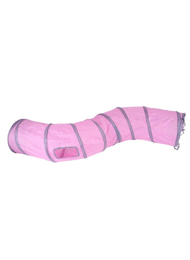 iCAGY Cat Tunnel for Indoor Cats Interactive, Rabbit Tunnel Toys, Pet Toys Play Tunnels for Cats Kittens Rabbits Puppies Crinkle Pop Up 47" Shape S - Image 1
