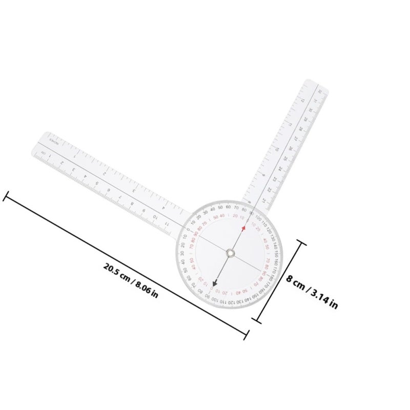 4Pcs 8 Inch Folding Goniometer Protractor Ruler for Occupational Therapy and Home Use - Image 3
