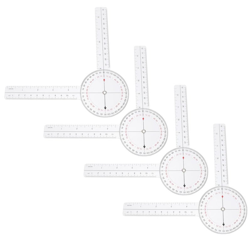 4Pcs 8 Inch Folding Goniometer Protractor Ruler for Occupational Therapy and Home Use - Image 2