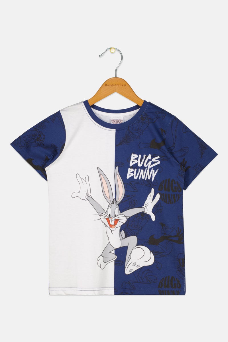Looney Tunes Kids Boy Crew Neck Short Sleeves Graphic Print T-Shirt, Multicolor  - Image 1