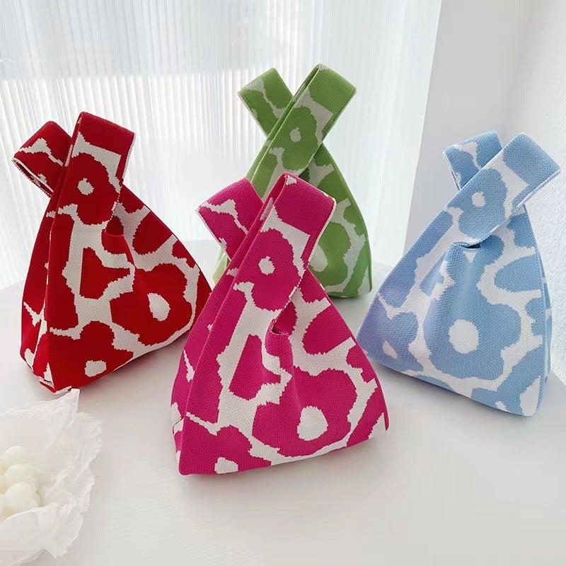 Korean Style Knitted Bag Portable Personalized All-Match Gift Bag Tote Bag Woven Women'S Bag Simple Wedding Ceremony - Image 2