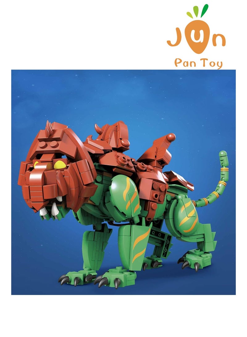 Original Masters Of The Universe Mega Construx Battle Cat Pro Builders 537 Pieces Building Blocks Set Collectible Construction Toy Model Display Gifts For Boys Kids 10 Years Plus - Image 3