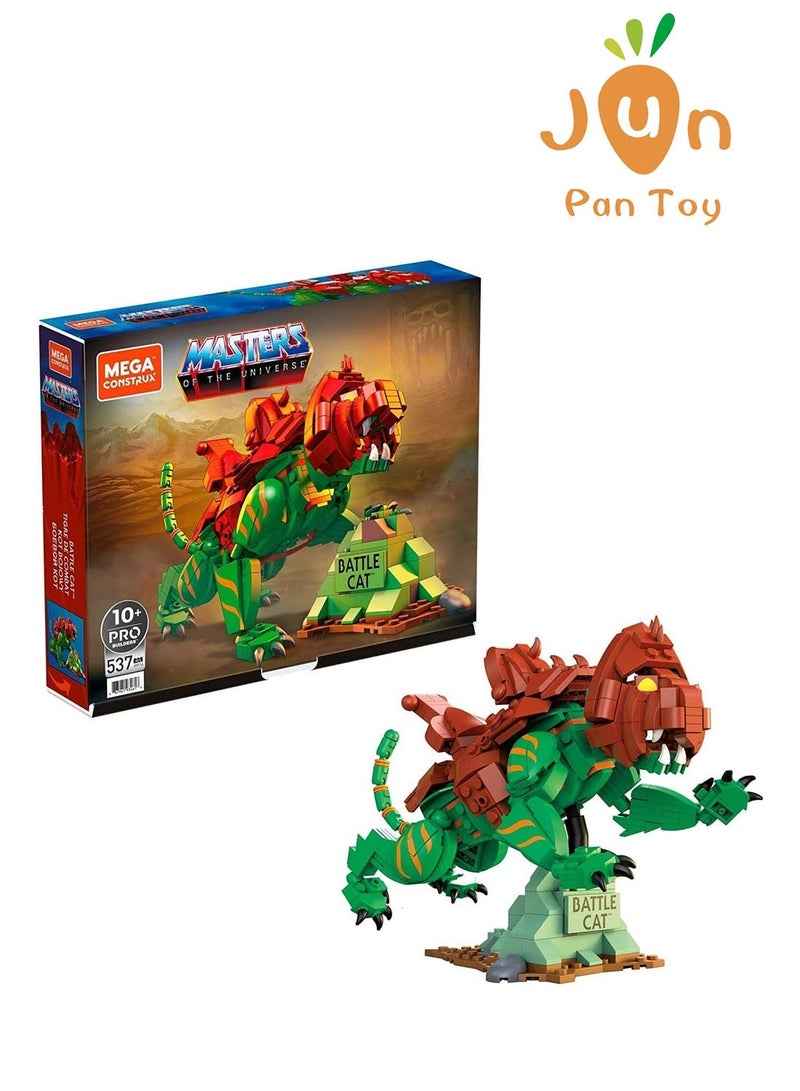 Original Masters Of The Universe Mega Construx Battle Cat Pro Builders 537 Pieces Building Blocks Set Collectible Construction Toy Model Display Gifts For Boys Kids 10 Years Plus - Image 1