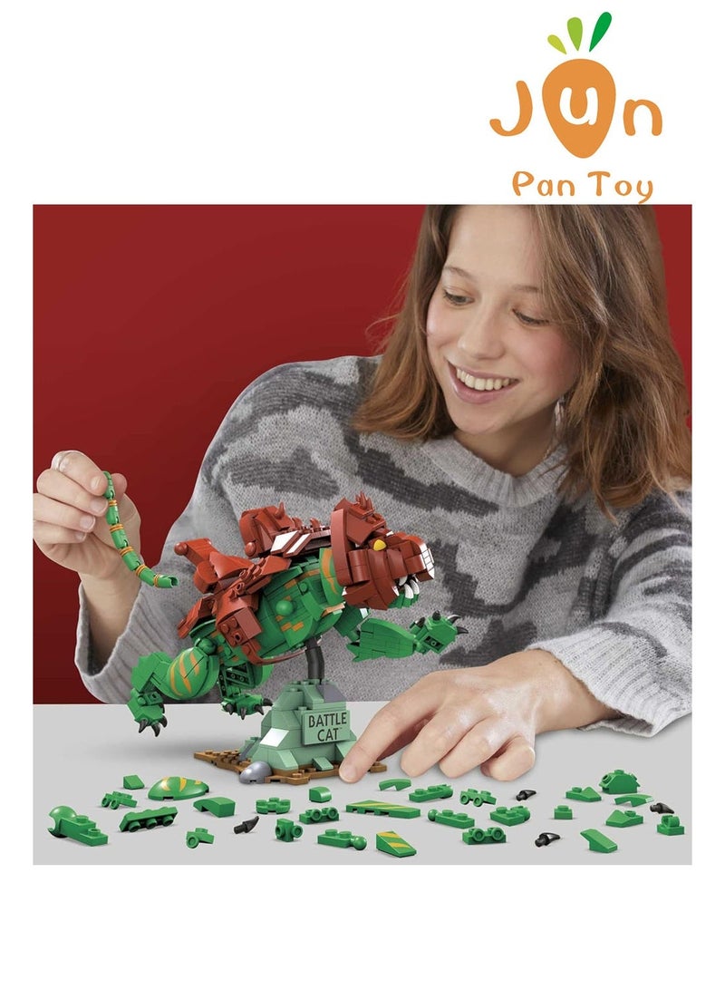 Original Masters Of The Universe Mega Construx Battle Cat Pro Builders 537 Pieces Building Blocks Set Collectible Construction Toy Model Display Gifts For Boys Kids 10 Years Plus - Image 5
