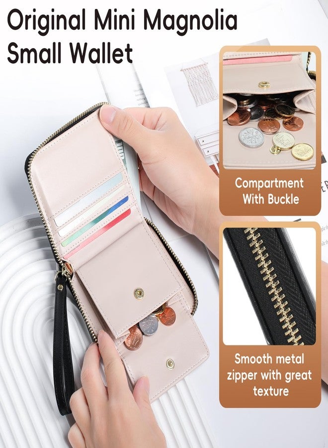 Pomelo Best Small Womens Wallet Leather Credit Holder RFID Blocking with Coin Pocket Zip Around Wristlet Ladies Wallets 2025 Black - Image 5