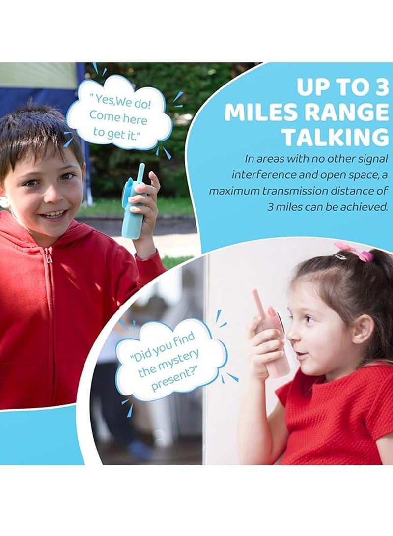بلو فاير أجهزة اتصال لاسلكية للأطفال قابلة لإعادة الشحن (حزمة من 2) - بشاشة LCD ومصباح LED، هدية مثالية للأولاد والبنات من عمر 3-12 سنة - مثالية للتخييم والرحلات والمغامرات الخارجية (قابلة للشحن عبر USB، خفيفة الوزن، صوت واضح - Image 3