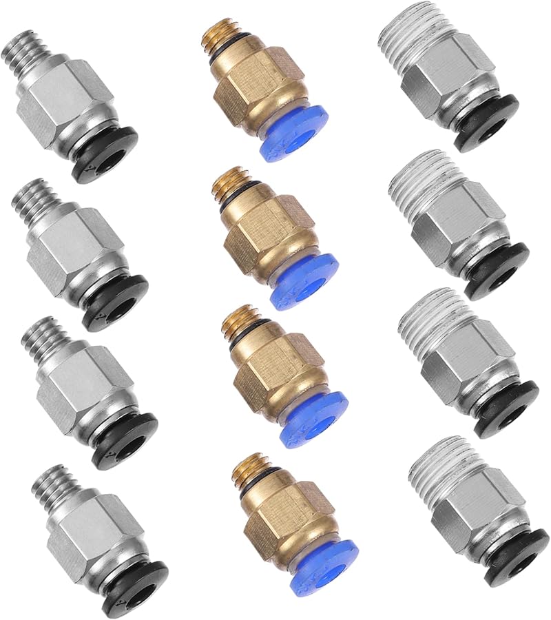 Unomor 12pcs 3D Printer Pneumatic Quick Connectors Straight Push Fittings For Air Tubing - Image 2
