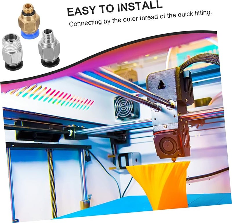 Unomor 12pcs 3D Printer Pneumatic Quick Connectors Straight Push Fittings For Air Tubing - Image 5