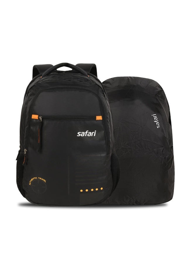 سفاري Safari Swagpack 35 Ltrs Large Laptop Backpack With 3 Compartments and Raincover - Black (SWAGPACK19CBBLK) - Image 1