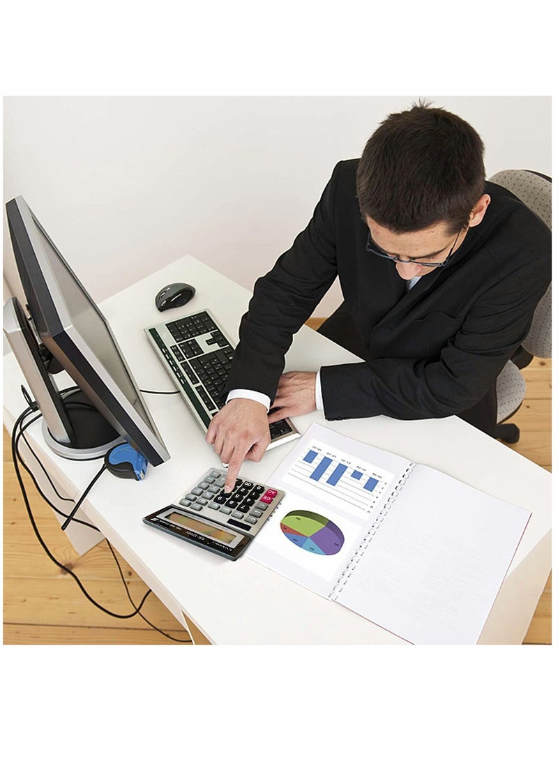 Generic Large Dual Power Solar Calculator with 12-Digit LCD Display - Perfect for Students, Offices, and Home Use - Image 5