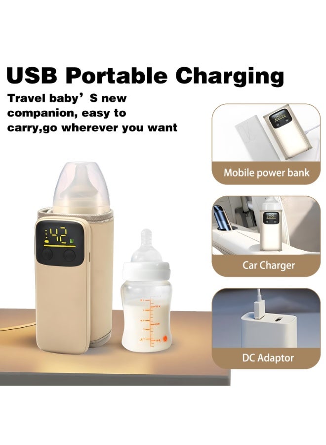 Chabeia Portable Bottle Warmer,Portable Bottle Warmer for Travel,Fast Baby Milk Warmer, Capacity of 6000 MAh, Fits All Bottle Shapes (1 PCS) - Image 4