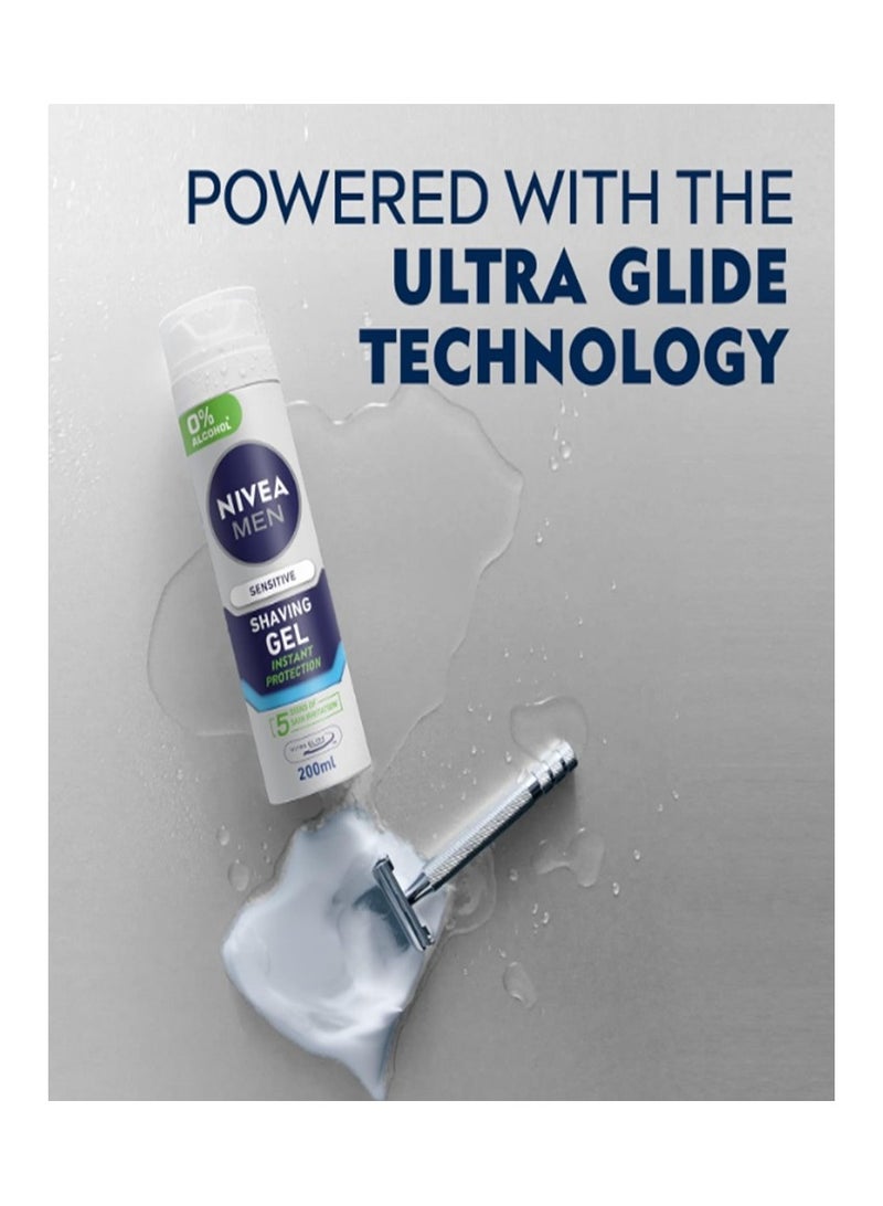 Nivea MEN Sensitive Shaving Gel, Chamomile & Hamamelis, 200ml white - Image 5