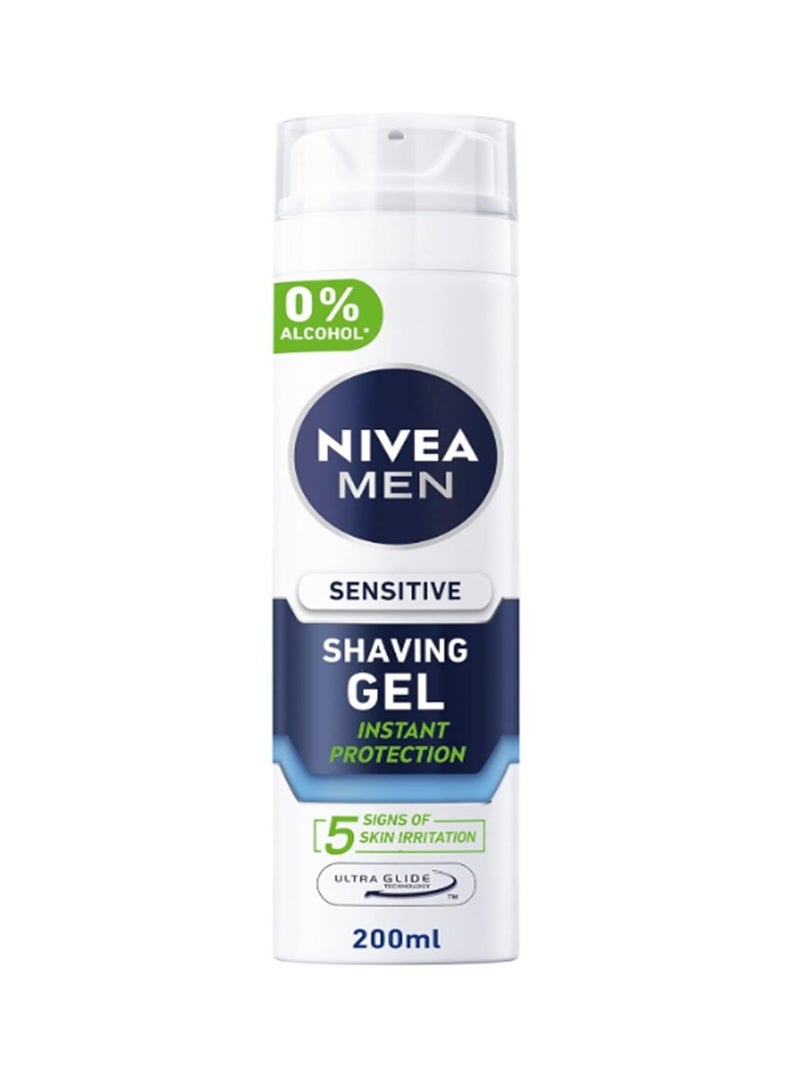 Nivea MEN Sensitive Shaving Gel, Chamomile & Hamamelis, 200ml white - Image 1