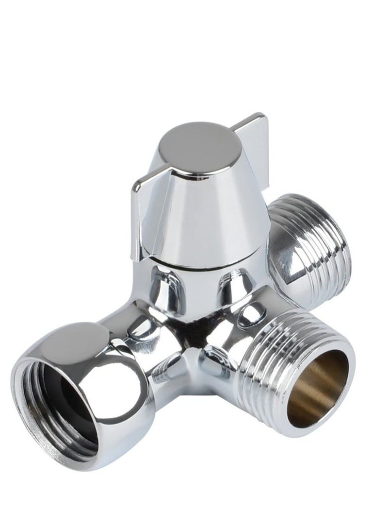 واي آند دي 3-Way Shower Diverter Valve, G1/2" T-Adapter Valve Replacement Parts for Spray, T-Diverter Toilet Bidet Power Kitchen Sink - Image 1