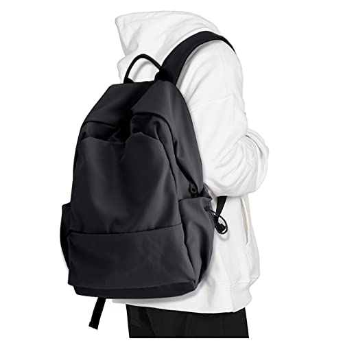 UPPACK Black Backpack For Women Men School Backpacks Aesthetic Lightweight College Backpack for Boys Girls Book Bag Casual Daypack Laptop Gym Backpacks - Image 1