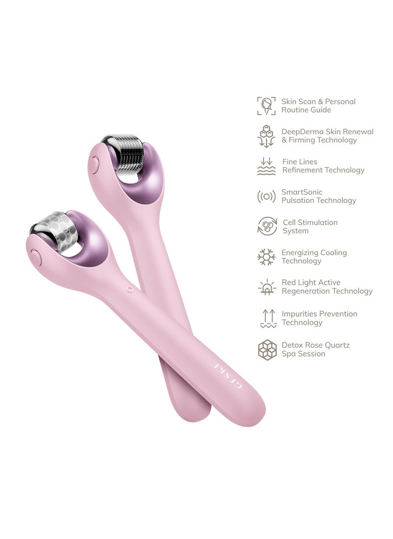 GESKE SmartAppGuided™ MicroNeedle Face Roller, 9 in 1, with Rose Quartz, Microneedling, Professional Micro Needling Device, Needle Roller, Beauty Roller Face, Micro Needling Roller  - Image 4