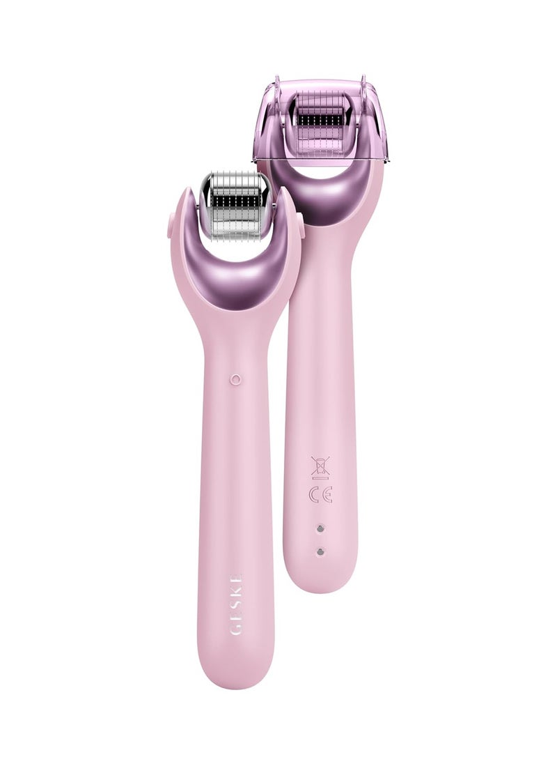 SmartAppGuided™ MicroNeedle Face Roller, 9 in 1, with Rose Quartz, Microneedling, Professional Micro Needling Device, Needle Roller, Beauty Roller Face, Micro Needling Roller