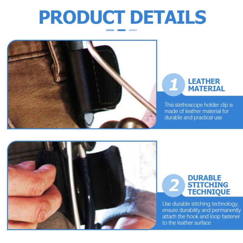 ULTECHNOVO Holder, 2pcs Clip Hip Holder Leather Protector Waist Case for Students Doctor - Image 5