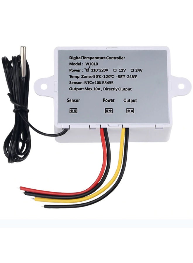 نيبمينينت منظم حرارة رقمي للتحكم في درجة الحرارة C/F للحاضنة أبيض - Image 5