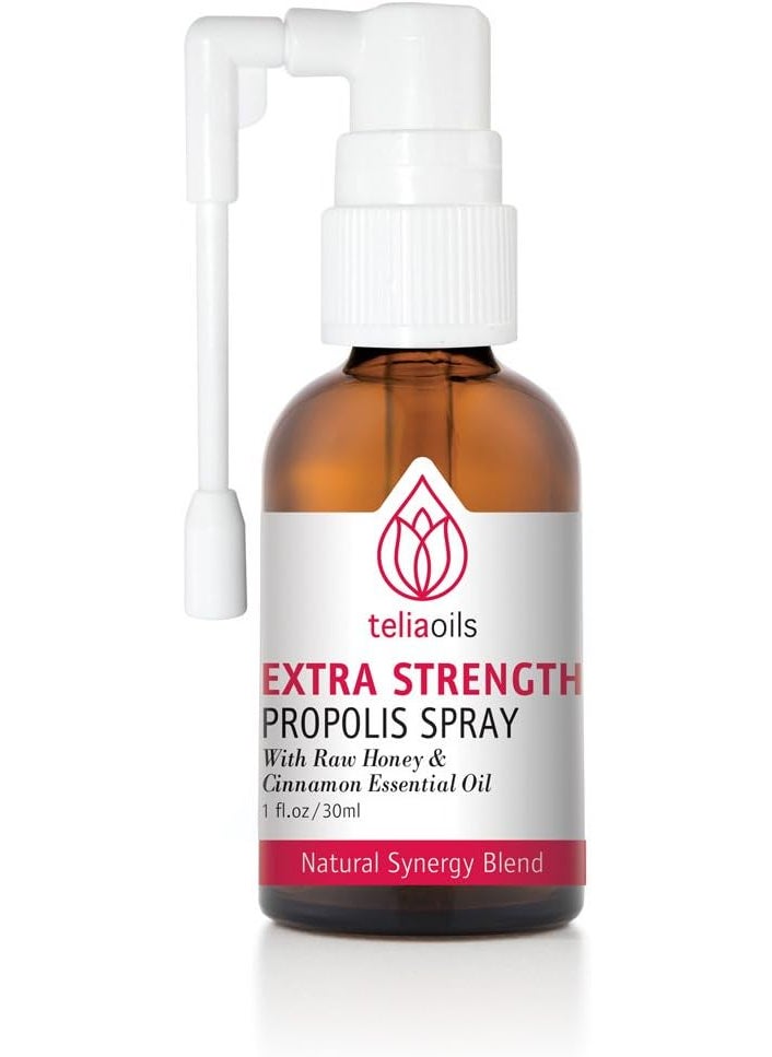 teliaoils Teliaoils Propolis Spray Body's Defense Support, Soothing Cough & Sore Throat, Helping Mouth irritations, colds, 100% Natural, with Honey & Cinnamon Essential Oil. 