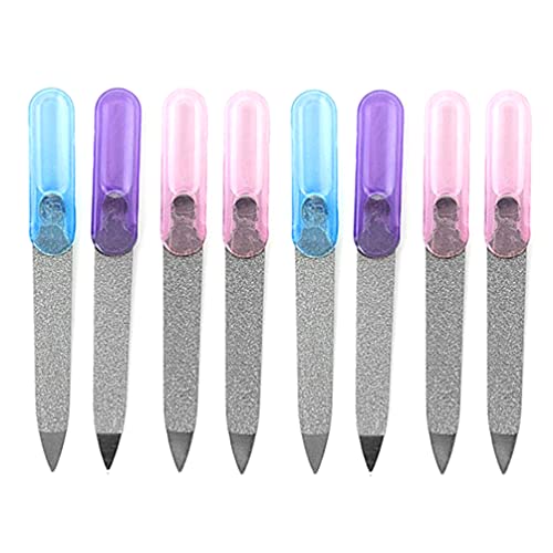 LUXXII 8 Pack 35 inch Stainless Steel Metal Nail File for Fingernails Toenails Scraping Strengthening Finger Manicure File - Image 2