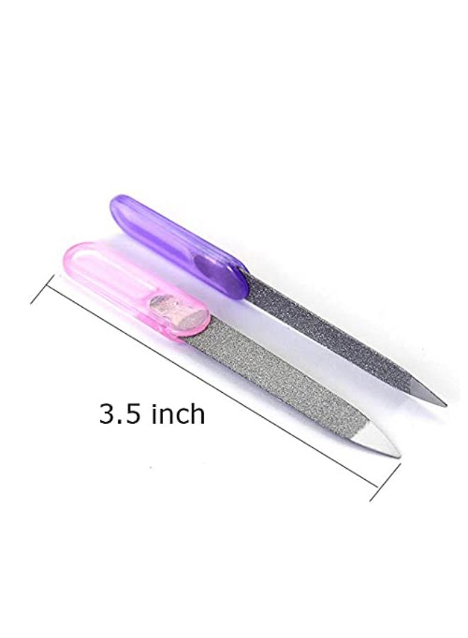 LUXXII 8 Pack 35 inch Stainless Steel Metal Nail File for Fingernails Toenails Scraping Strengthening Finger Manicure File - Image 4