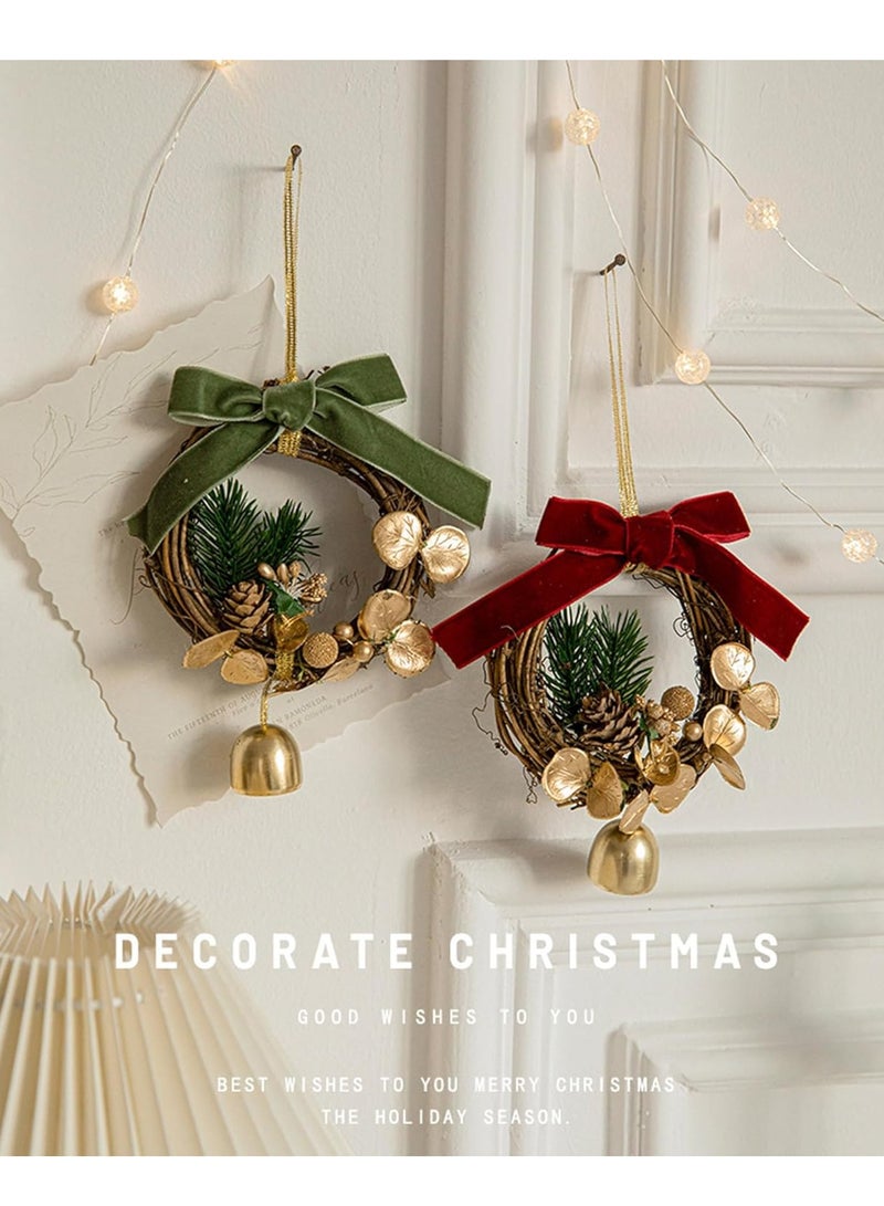 فيبارتي 2 حزمة إكليل عيد الميلاد مع أجراس للزينة - Image 3