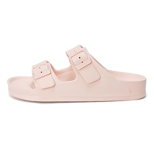 FUNKYMONKEY Women's Plastic Sandals New Upgrade Quality EVA Waterproof Double Buckle Adjustable Slides Shoes (7 M US, Pink/XPZ) - Image 2