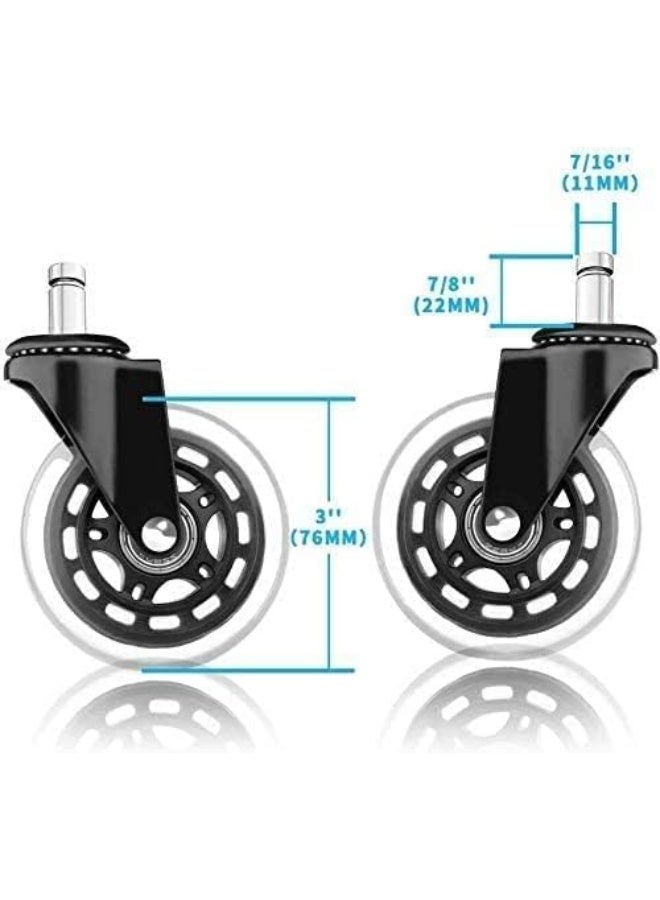 Office Chair Caster Wheels (Set of 5) - Image 2