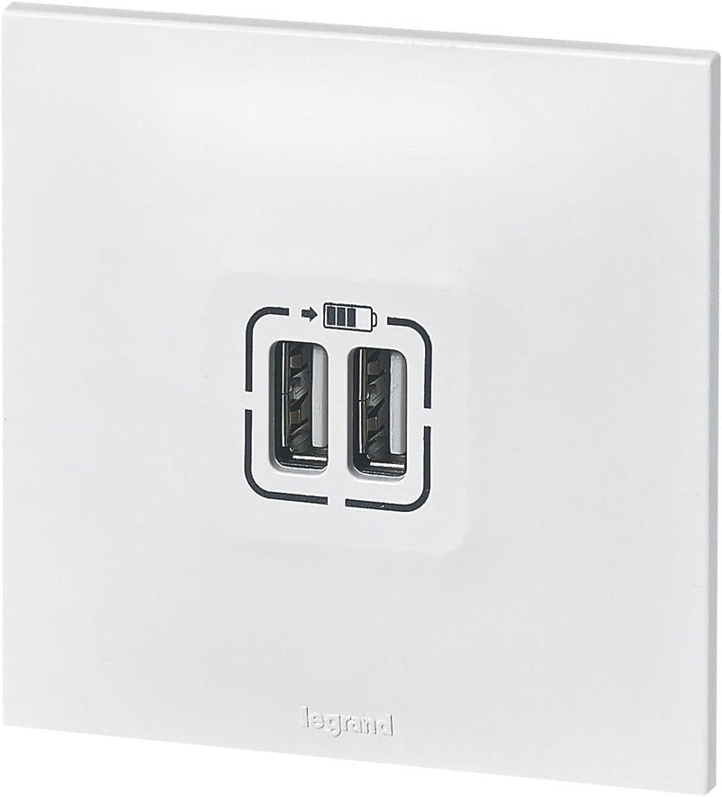 Legrand - Dual USB Charger Neptune - White - Image 2