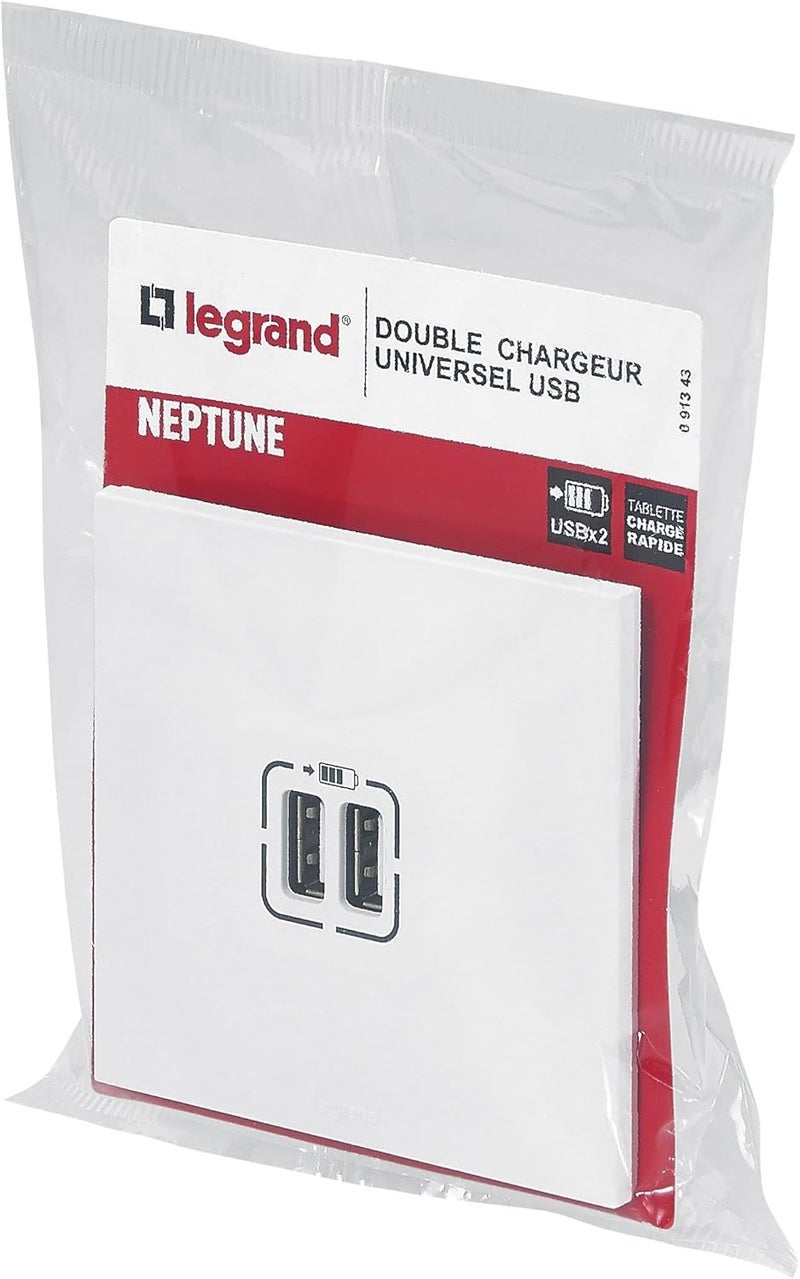 Legrand - Dual USB Charger Neptune - White - Image 5
