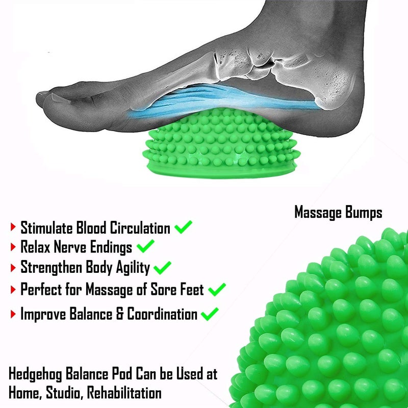 ASUVI Reflexology Training Massage Ball,Gym Workout Pilates Balance Cushion Exercise Fitness Workout Rehabilitation,Physical Fitness Appliance Exercise Balance Ball Stepping Balance pods (3) - Image 5