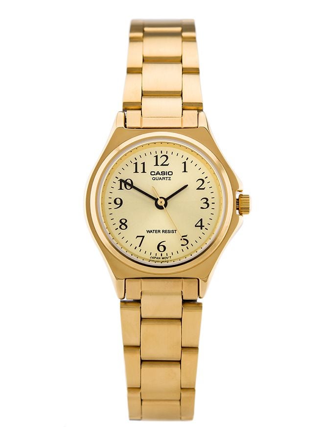 CASIO Women Stainless Steel Analog Wrist Watch LTP-1130N-9B - 27 mm - Gold - Image 1