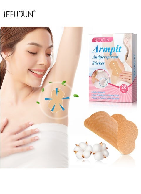 28 Pieces Invisible Disposable Sweat-absorbing Stickers Anti-Underarm Odor And Odor Underarm Antiperspirant Stickers