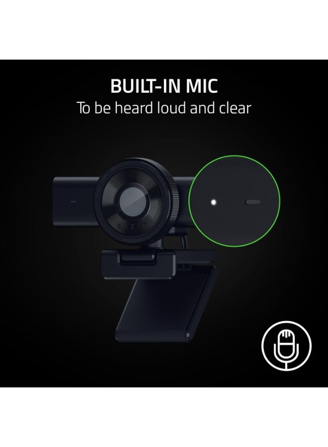 Razer Kiyo V2 X 1440p 60 FPS Webcam for Creators: Fast and Accurate Auto-Focus, Easy Software Customization, Wide Angle Lens, Built-in Mic, Integrated Privacy Shutter, USB Type A - Black - Image 5