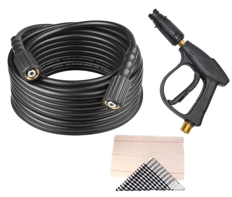 Digital Craft Pressure Washer Hose Pipe 170Bar 2465PSI M2215 14mm High Pressure Washer Hose Spray Water Pressure Washer PipePressure Washer GunDusting Cloth Floor Mop - Image 1