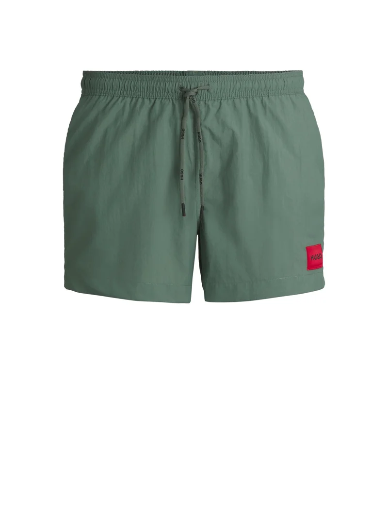 HUGO Quick-dry swim shorts with logo label
