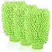Mkobon 3 Pack Chenille Microfiber Car Wash Mitt 7 x 96 Car Washing Mitts Home Dusting Gloves Scratch Free LintFree Highly Absorbent Double Sided for Cleaning Detailing Polish Green - Image 2
