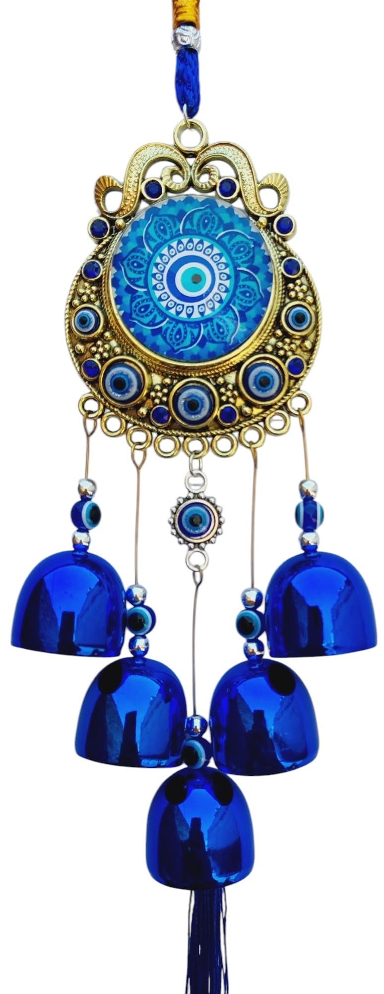 ARTISKRITI Evil Eye Hanging Nazar Battu for Home Entrance Decoration, House Main Door Decor Hanging Decorative Items, Feng Shui Items for Good Luck (Antique Mandala) - Image 1